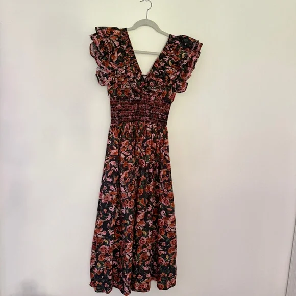 Gorgeous Floral Something Navy Midi Dress - Picture 4 of 10